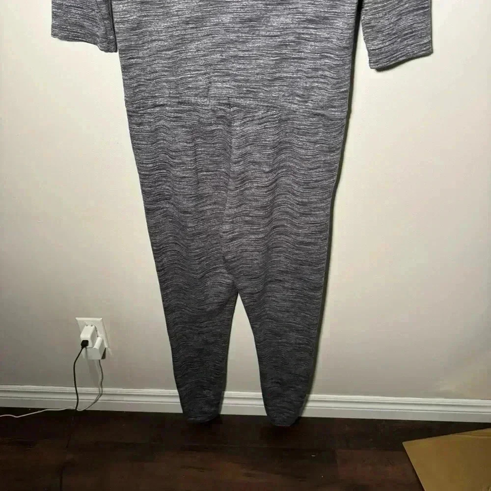 Roots Heathered Grey Jumpsuit – Soft Knit, Cozy Athleisure (XS/S) - Picture 8 of 8